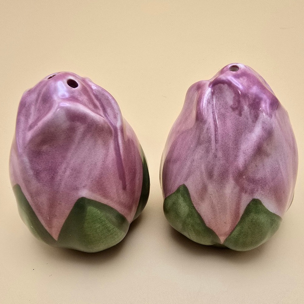 Vintage Franciscan Desert Rose Salt and Pepper Ceramic Shakers Set Kitchen Decor